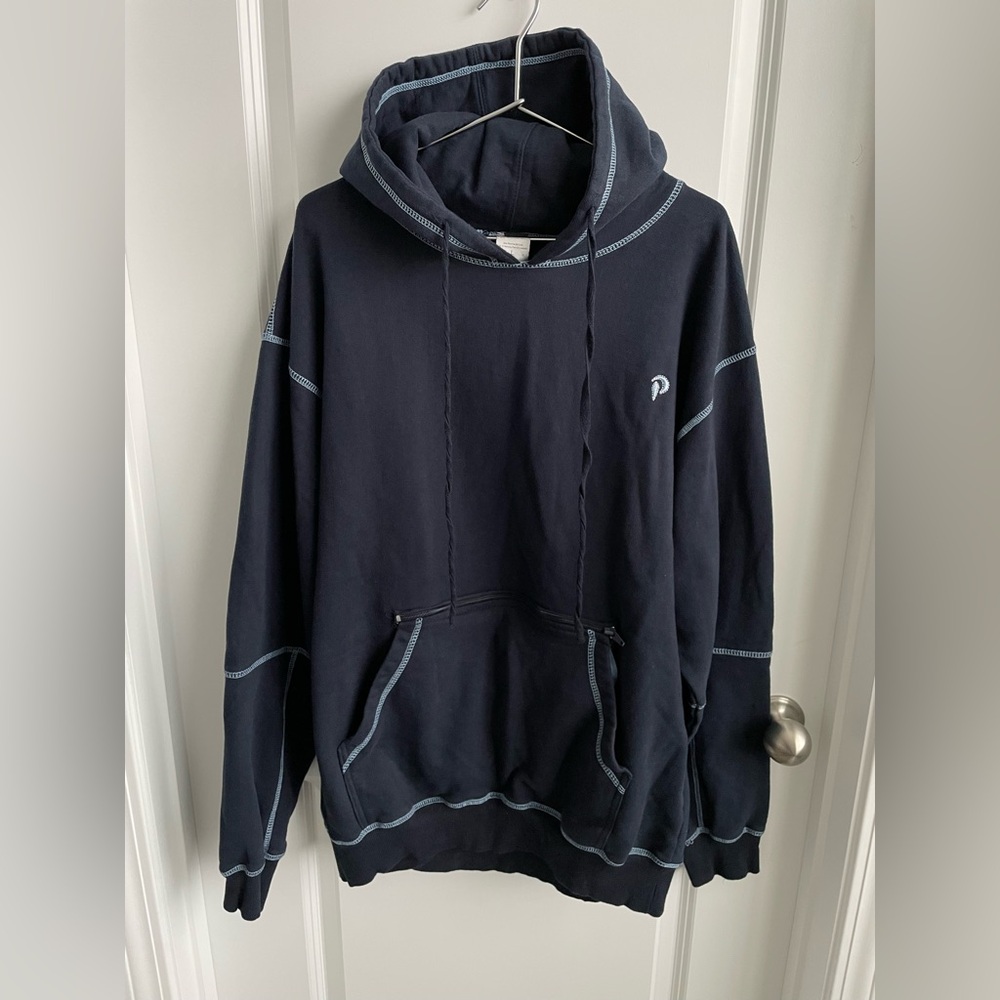 Men's Dark Blue Hoodie with Logo